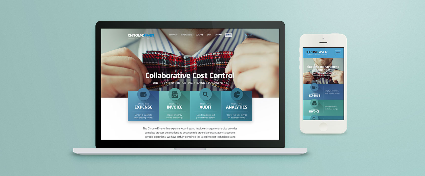 Chrome River responsive website