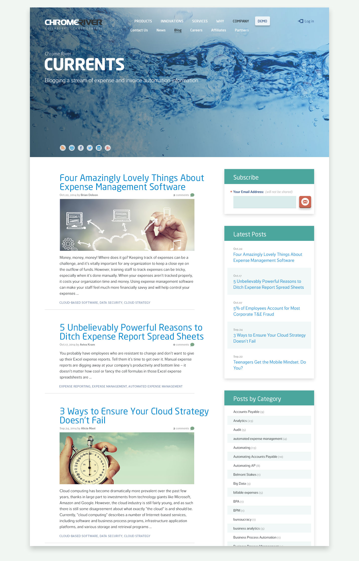 Chrome River screenshot