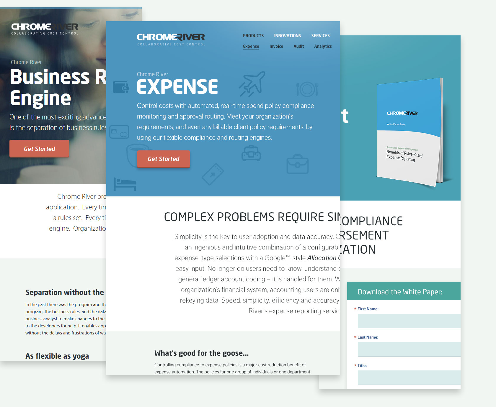 Chrome River website screenshots