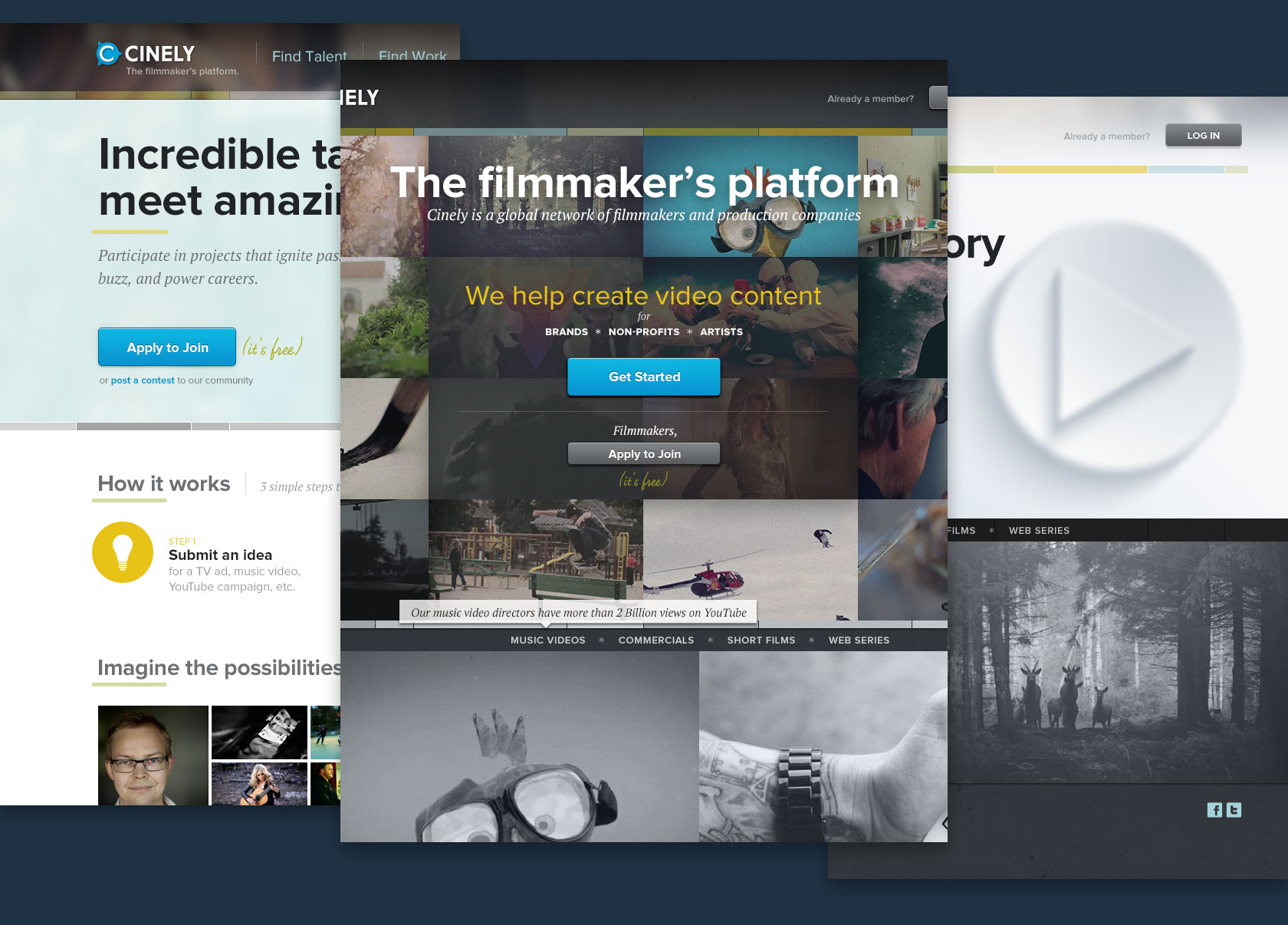 Cinely website design