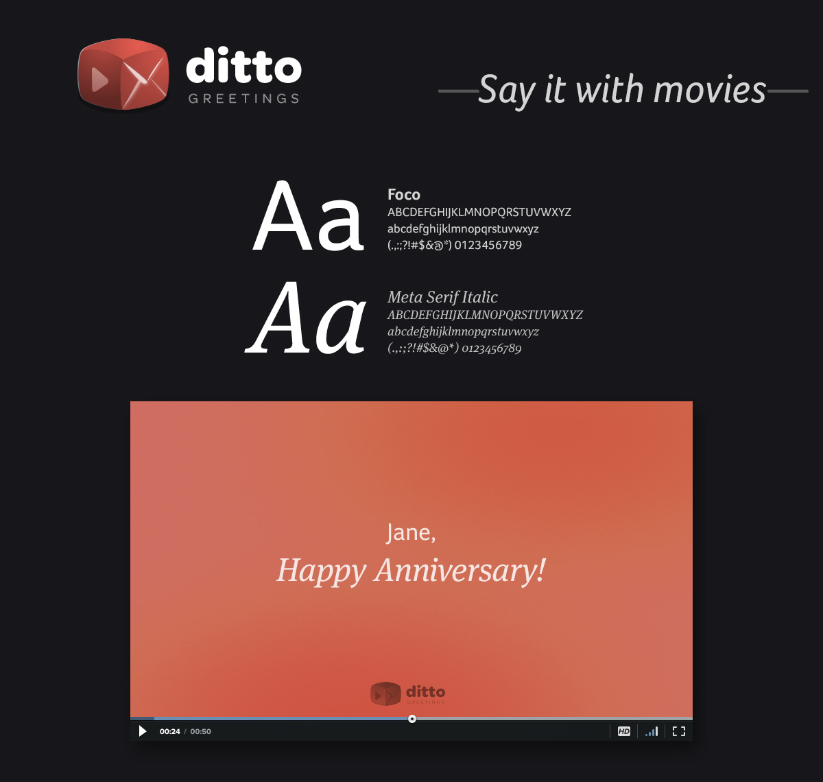 Ditto Greetings branding