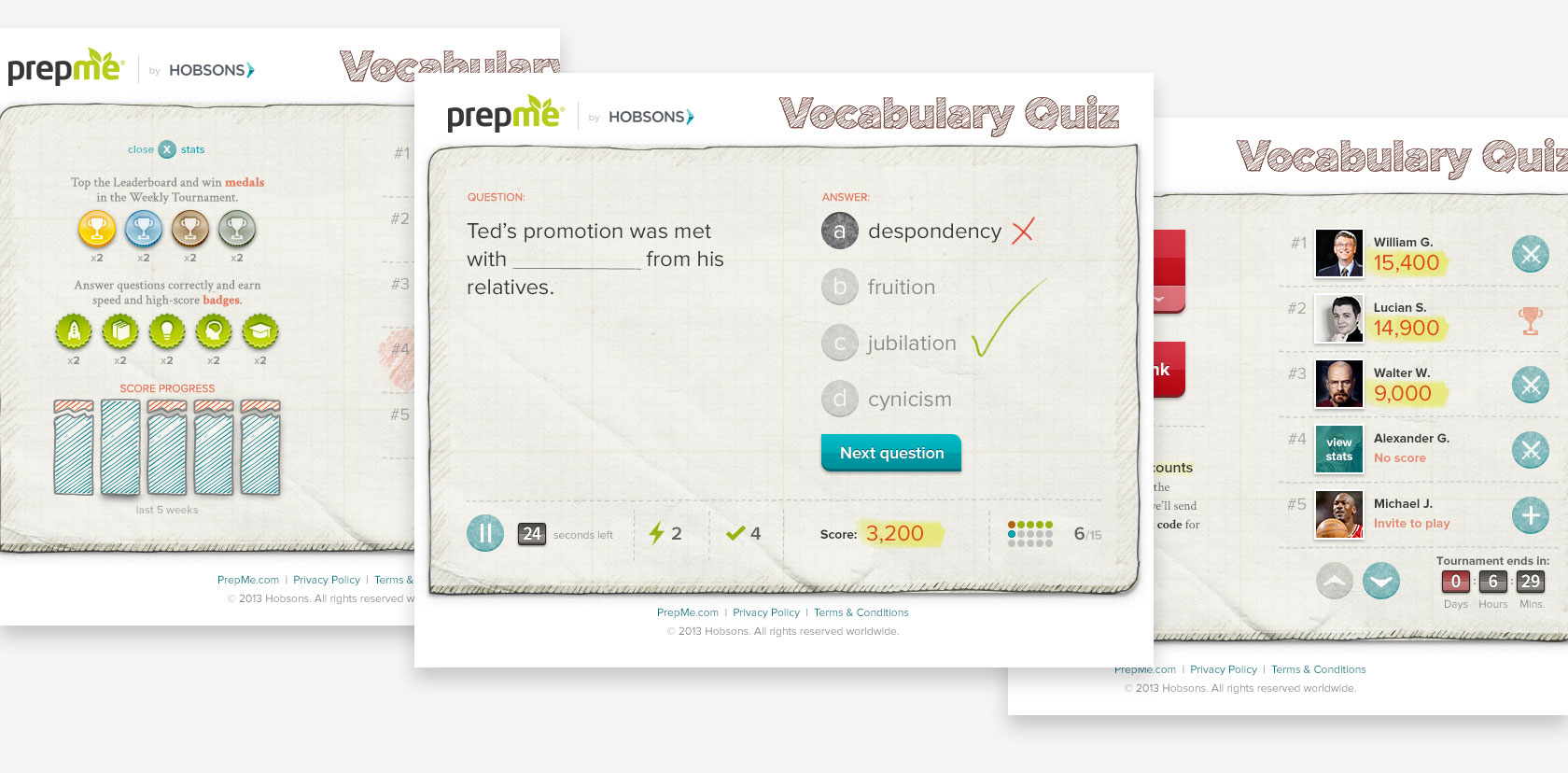 Vocab Quiz game design