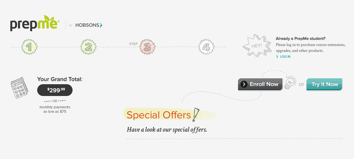 PrepMe custom design elements