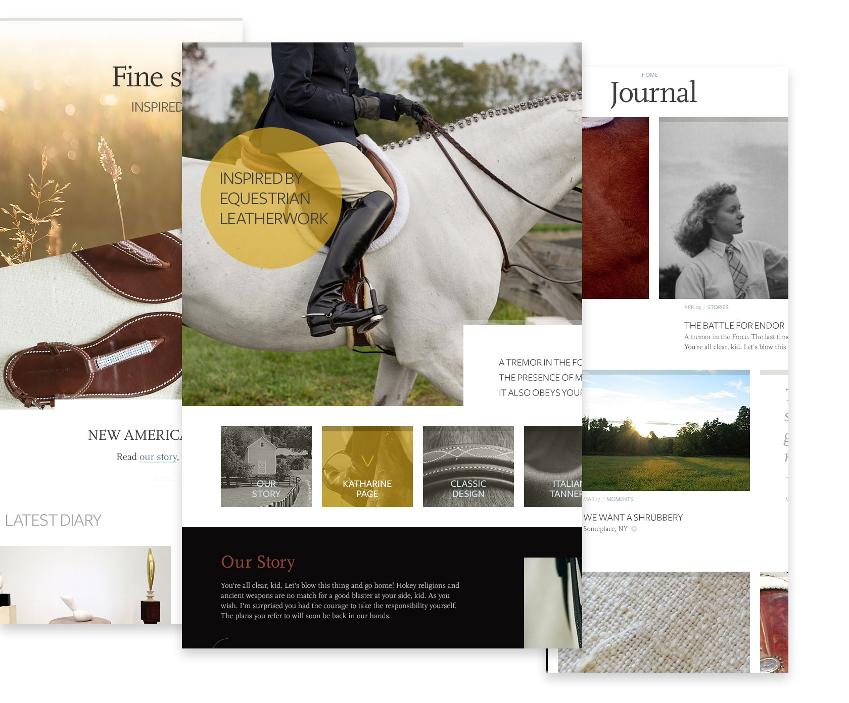 Katharine Page website design