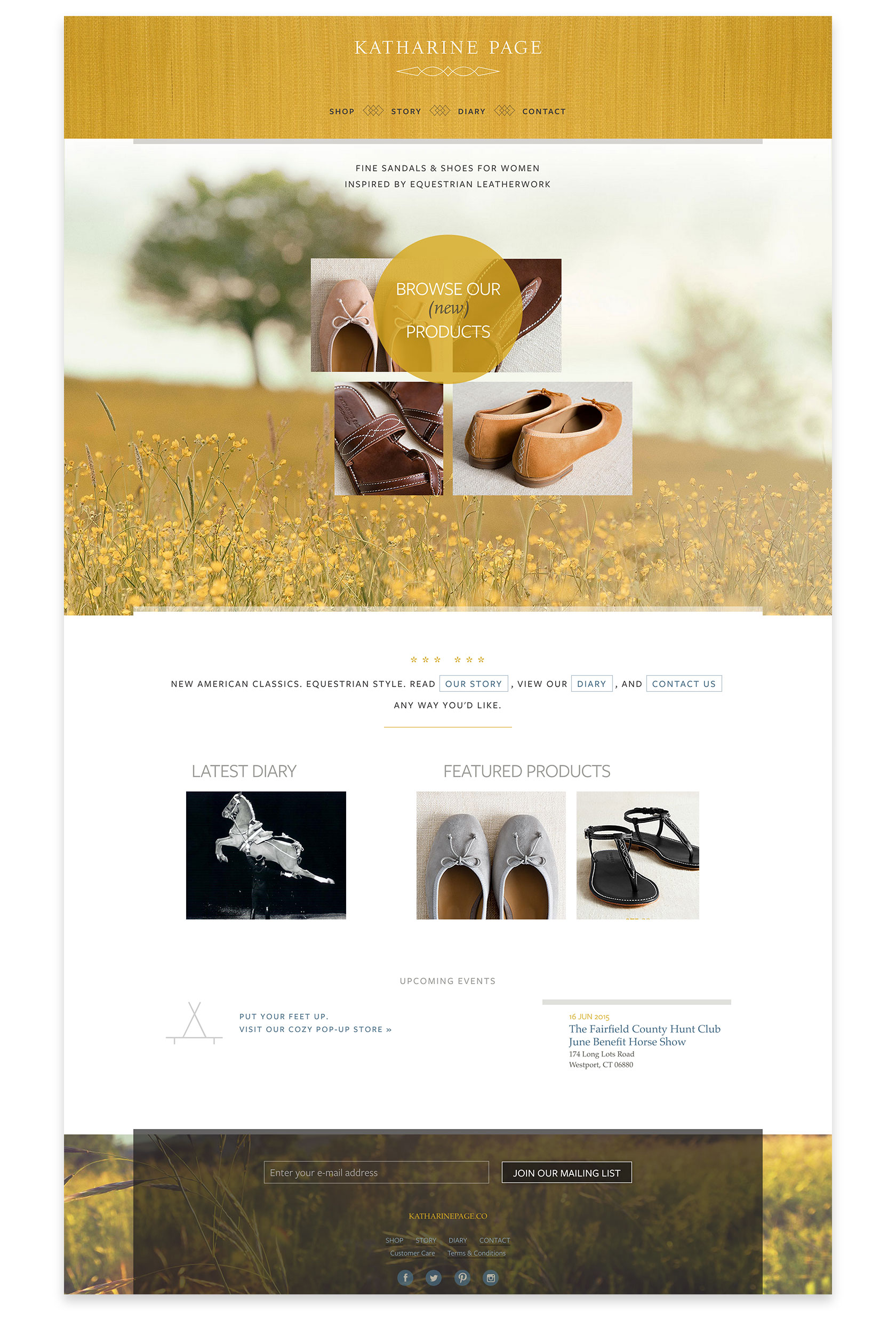 Katharine Page website design refresh